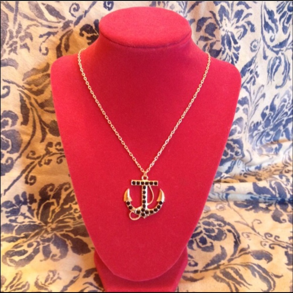 💰5/$25💰New Black & Silver Anchor Necklace